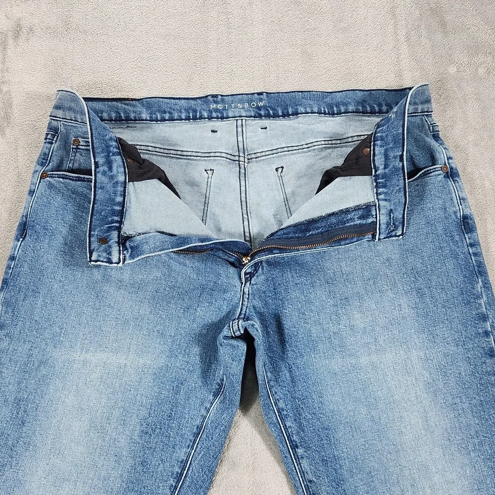 Mott & Bow Warren Slim‎ Straight Jeans Mens 38x32 Blue Stretch Denim Medium Wash